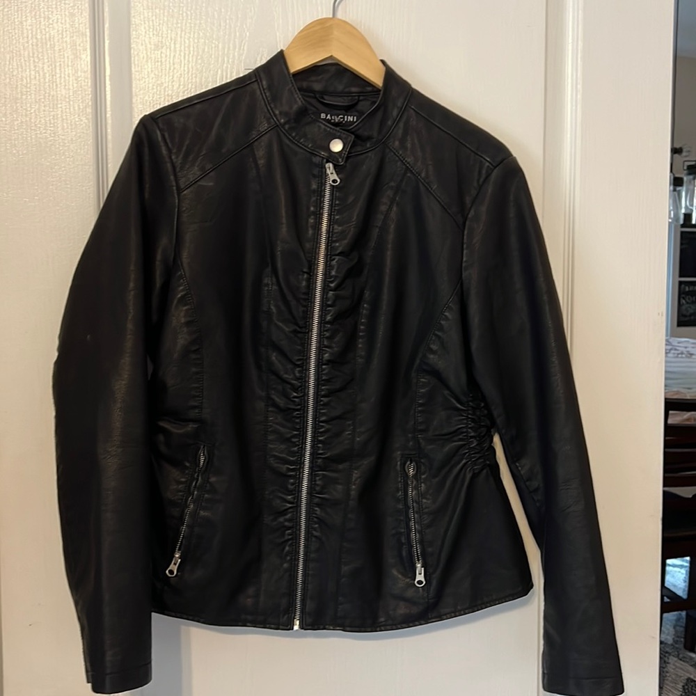 Faux leather jacket size Large